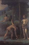Three Youths in an Orange Grove, Hans von Maress